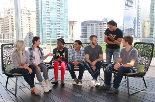 Steppingblocks Team on ATV Roof